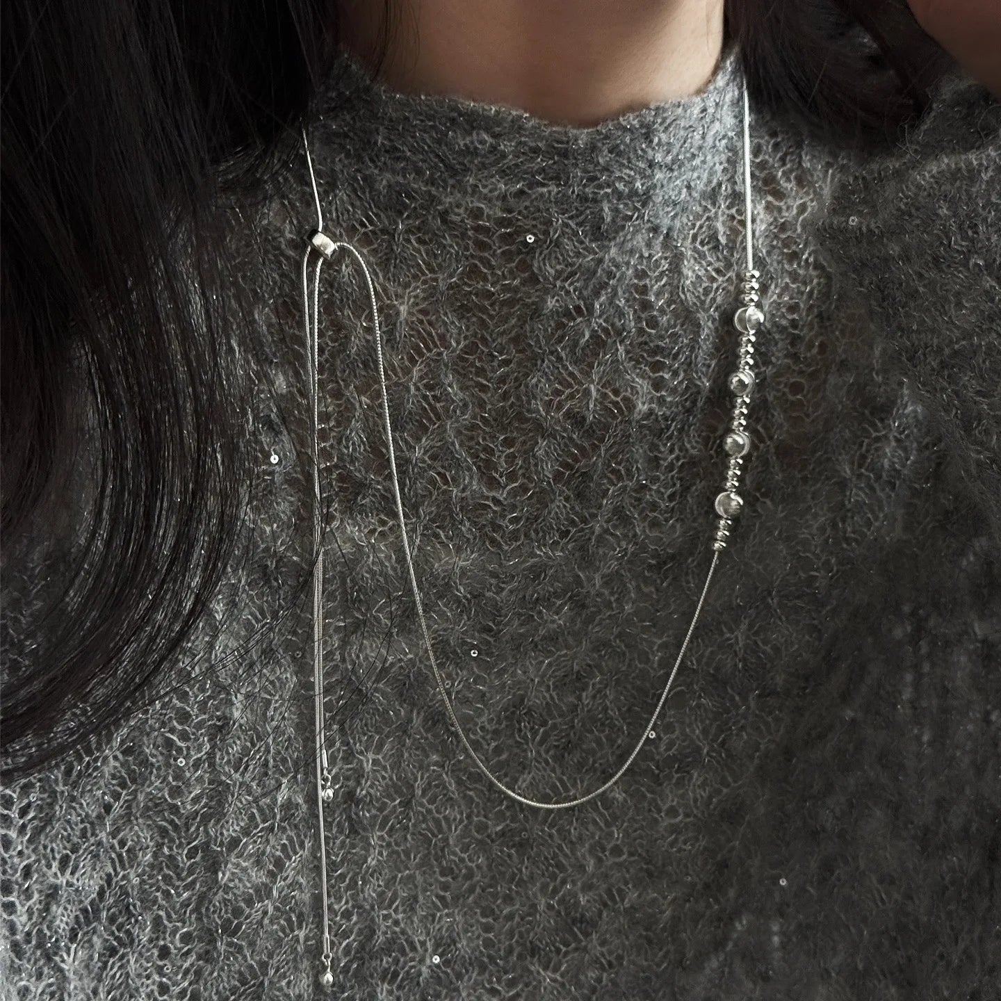 925 Sterling Silver Necklace Heart Pendant Love Adjustable Choker Elegant for Women Girl Jewelry Gift Dropshipping Wholesale