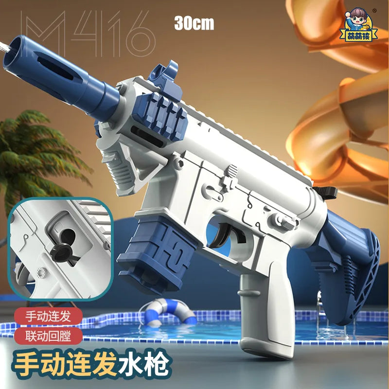 Summer Water Gun non Electric Pistol High-pressure Full Automatic Shooting Water Beach Toy Gun For kid Children Boys Girls Gift