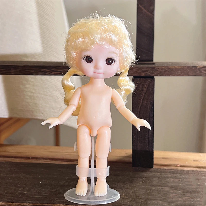 1 PCS 16cm Doll With Different Expressions, Cute 1/8 BJD Doll, 13 Joint Movable Doll Girl Toy