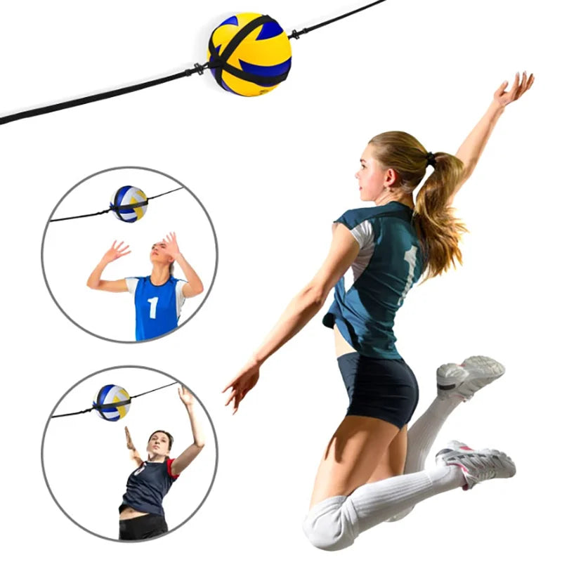 For Exercise Volleyball Trainer Volleyball Belt Practical Assistant Wear-resistant Flexible Volleyball Practice Trainer Belt