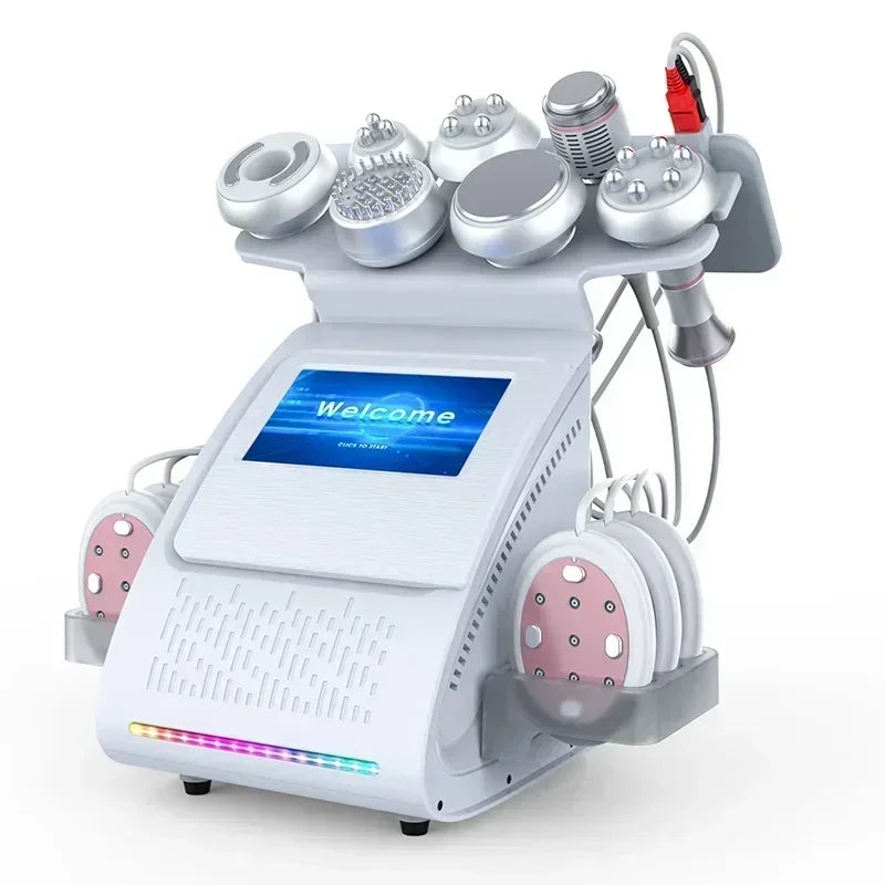 9 in 1 Tool 80K Cavitation Ultrasonic Body Slimming Machine Multi-Polar Frequency Anti-Wrinkle Rejuvenation Skin Lift Tighten