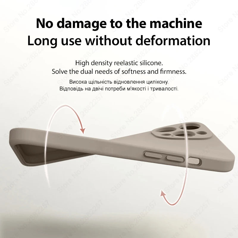 Luxury Liquid Silicone Phone Case For Apple iPhone 16 15 14 13 12 11 Pro Max Soft Case Shockproof Bumper Cover Phone Accessories