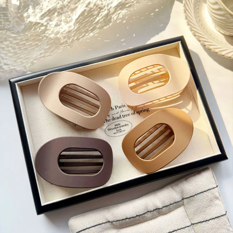 Flat Hair Clips For Women French Korean Style Hair Claws Accessories Trendy Hair Pin Clip Leopard Hair Clip Top Simple Headpiece