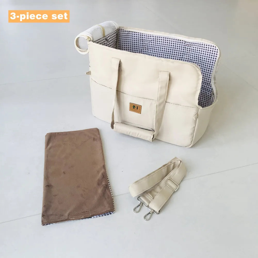 Pet Carrier for Cats Dog, Portable 41X31X19cm, Polyethylene foam cotton Interlayer, Car Seat Pet Protection Travel Carrier