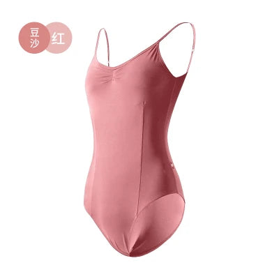 Girls Shoulder Straps Camisole Leotard Ballet Gymnastic Active Tank Unitard Bodysuit Praise Dance Adjustable Leotards Women