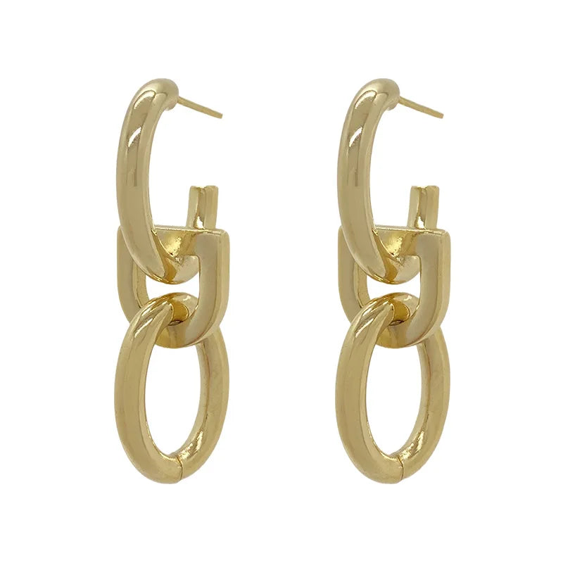 Irregular Metal Pendant Earrings European American Style Personality Fashion Stud Earrings Ms Girl Travel Wedding Accessories