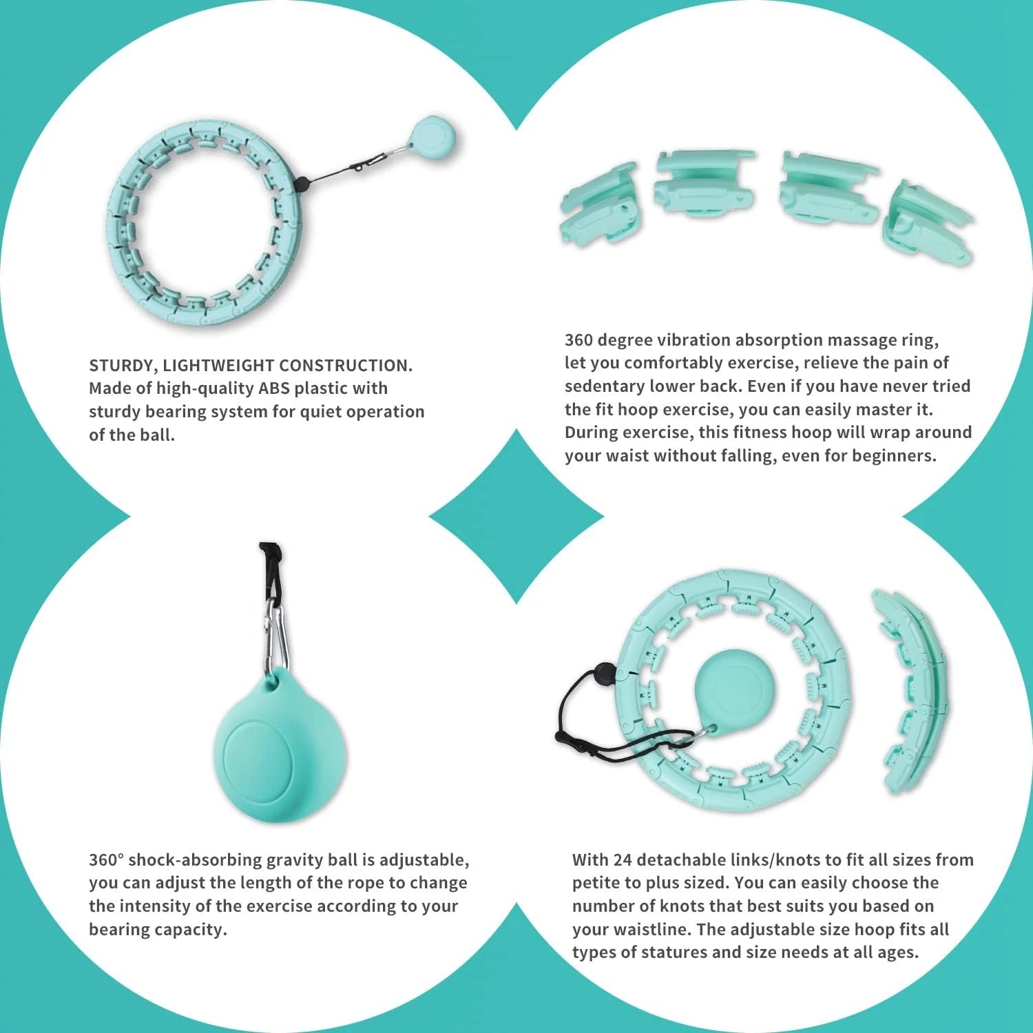 Achieve Highly Effective Toning with the Ultimate Innovation in Adult Fitness Gear: High-quality Weighted Hoola Hoop. The Superi