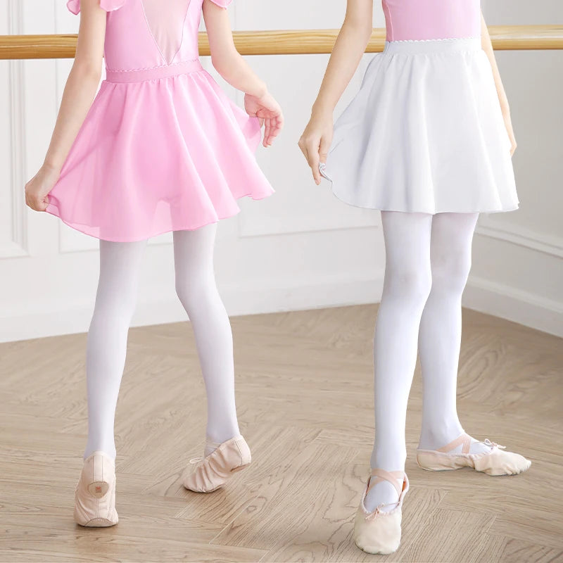 Ballet Skirt for Girls Chiffon Ballet Skirt Women Sheer Dance Skirt Elastic Waist Skirt Kid Pull on Skirt Adult Mini Dance Skirt