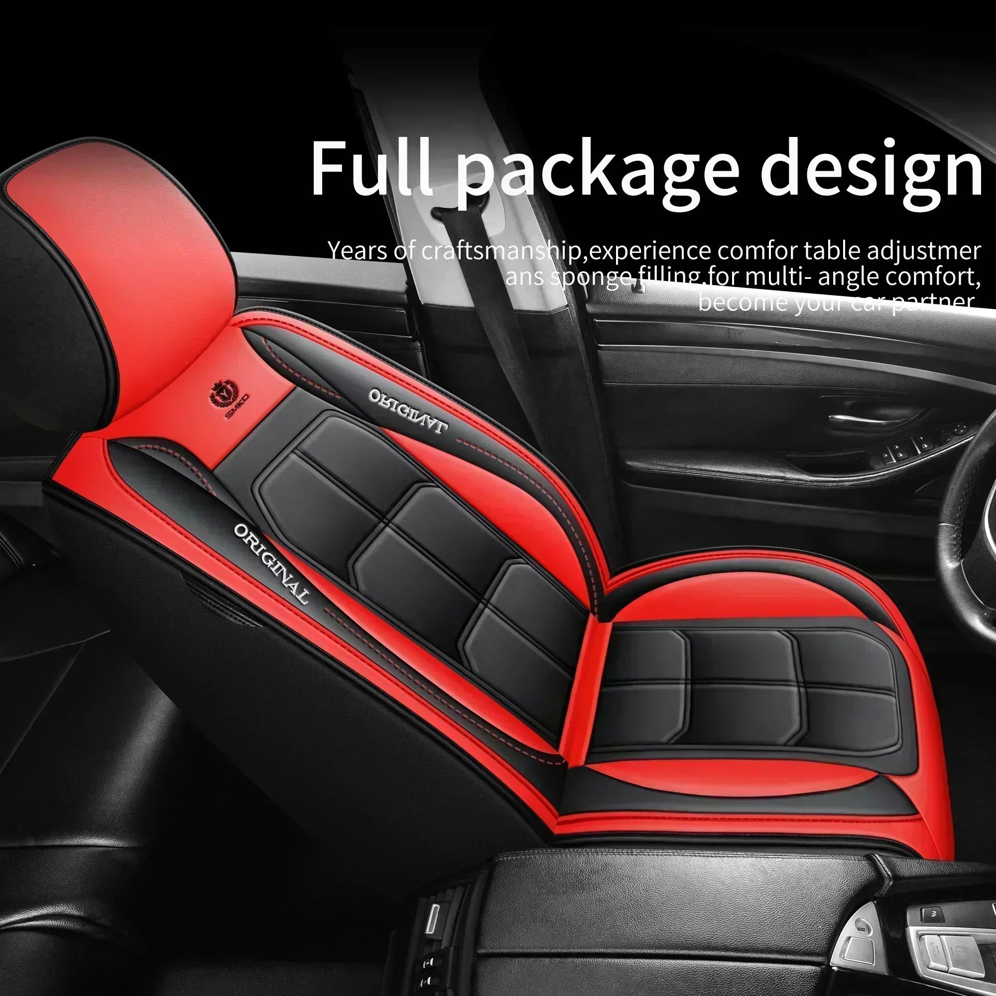Car seat covers, fully wrapped muscle seat covers, PU leather, waterproof, wear-resistant, soft and comfortable seat cushions