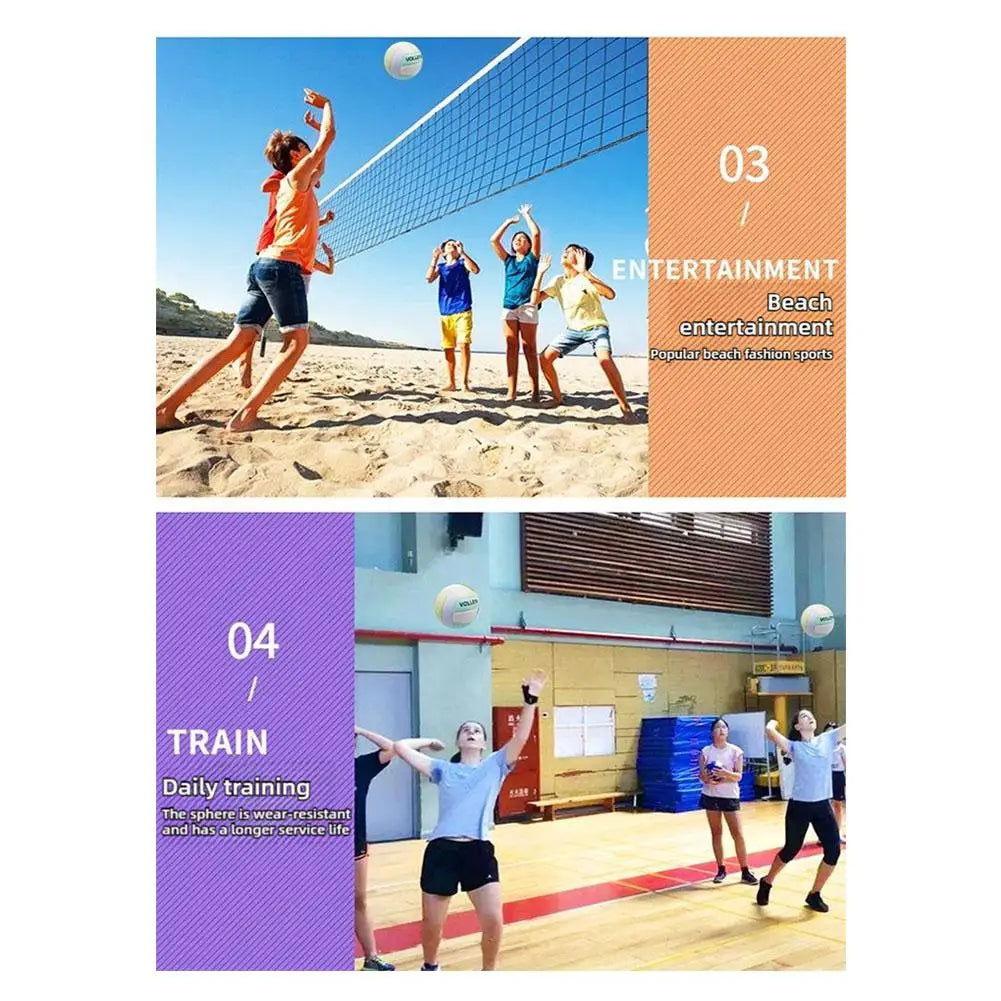 Official Size 5 Volleyball, Soft Indoor Outdoor Volleyball For Game Gym Training Beach Play Volleyballs For Beginner Teenager