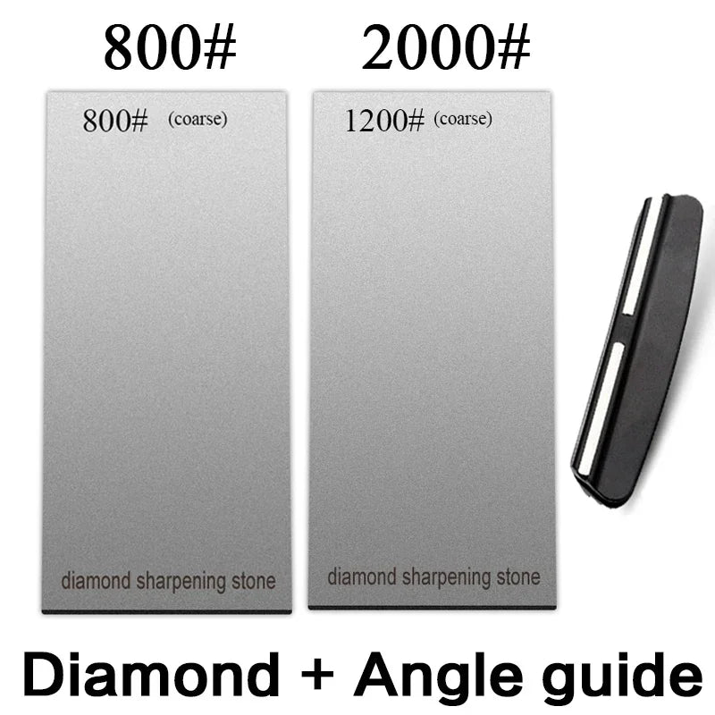 120/600/1500/3000 Grit Diamond Sharpening Stones Knife Sharpener Anti-skid Base Kitchen Knife Sharpening Tool Set Flake Plate