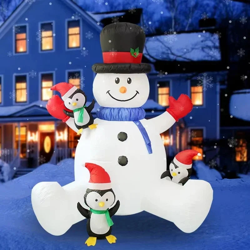 Christmas Inflatable Decorations Outdoor Garden Courtyard Decoration Large Snowman Santa Claus Christmas Tree Inflatable Toys