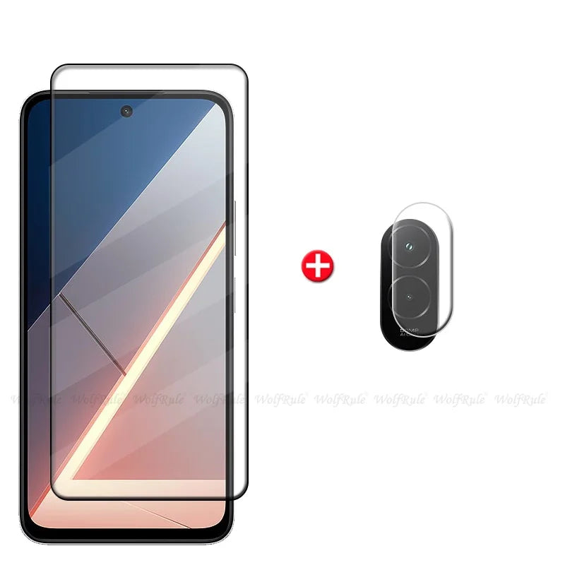 6-in-1 For Poco M7 4G Glass For Xiaomi Poco M7 4G Tempered Glass Protective HD 9H Full Screen Protector Poco M7 4G Lens Glass