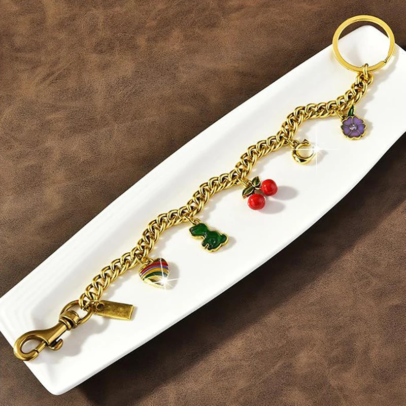 Gift Accessory Cute Cherry Keychain For Bags