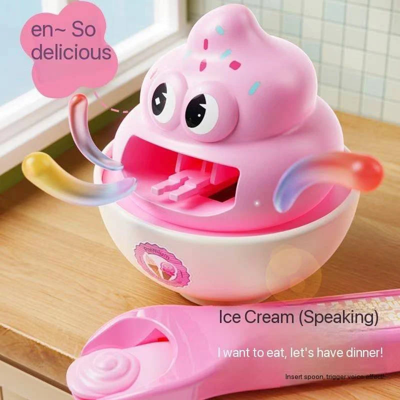 NEW Food Feeding Pudding Childrens Home Fun Ice Cream Feeding Small Toys Effects Boy and Girl Play House Toys