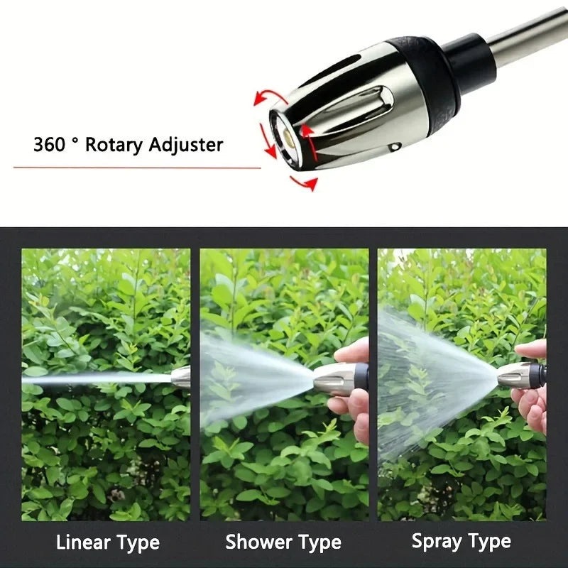 2x Stronger Portable Power Washer - High Pressure Water Gun for Car Washing Plant Watering Durable Plastic Ergonomic No Battery