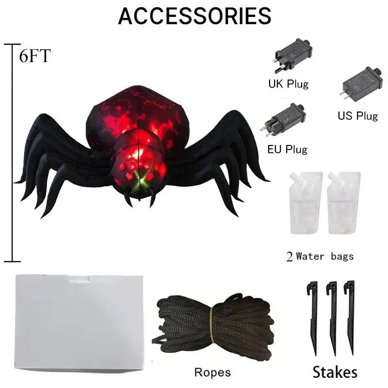 6FT Outdoor Holiday Decorations Inflatable Model Halloween Shadowstalker Garden Party Built-in LED Lights Up Ghost for Yard Lawn