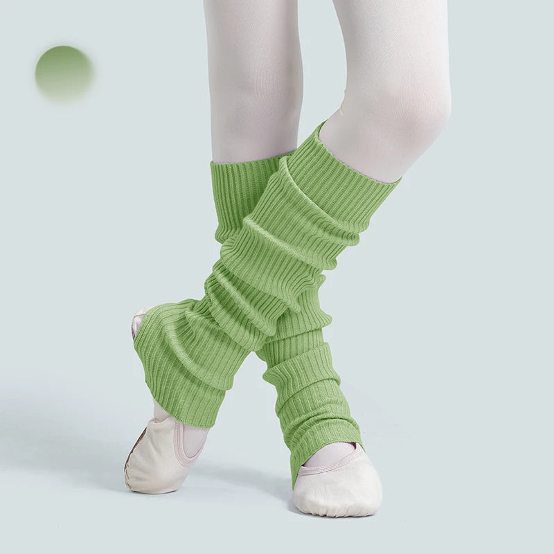 Autumn Girls Ballet Leg Warmers Knitted Stirrup Leg Warmers Winter Extra Soft Long Legwarmers for Dance Yoga Knitted Stockings