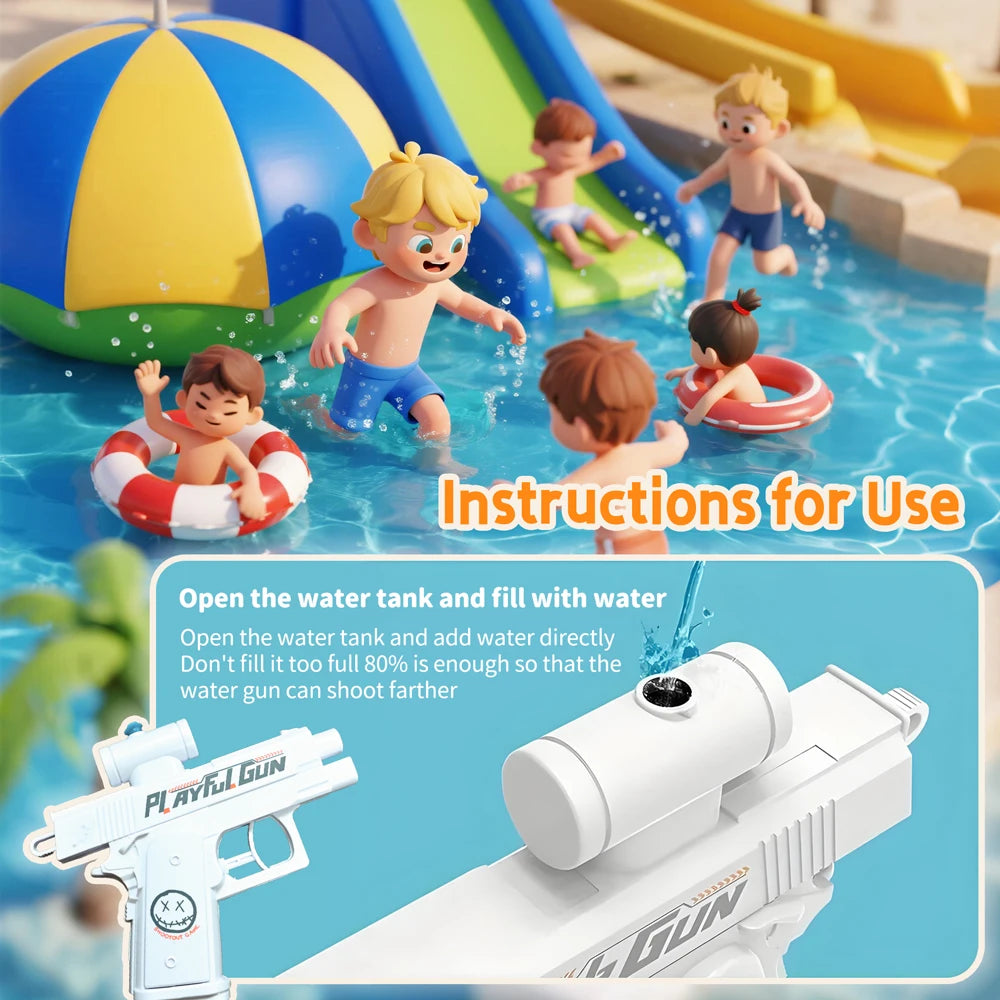 Two-Way Water Gun Prank Water Gun Stress Relief Toys Small Pistol Outdoor Indoor Shoot Game Parent-Child Interaction Watergun