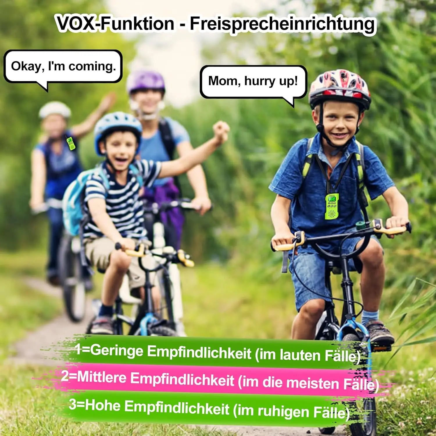 AWANFI Walkie Talkie Children, 3-12 Years, Walkie Talkie Rechargeable with Li-ion Battery, Radio Set, for Gift/Camping/Adventure