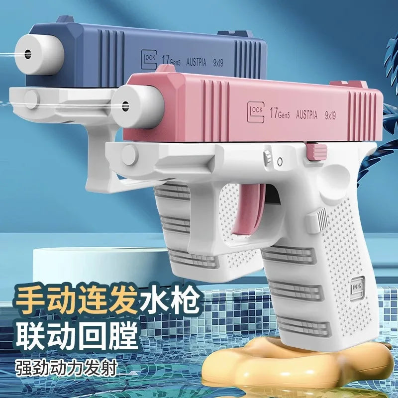 Summer Water Gun non Electric Pistol High-pressure Full Automatic Shooting Water Beach Toy Gun For kid Children Boys Girls Gift
