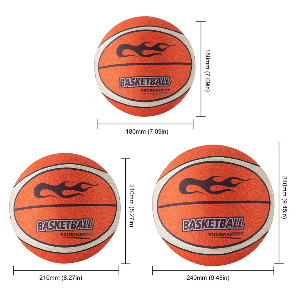 18/21/24cm Silent Basketball High-Resilience Quiet Basketball Size 3/5/7 Dribbling Basketball for Various Indoor Activities