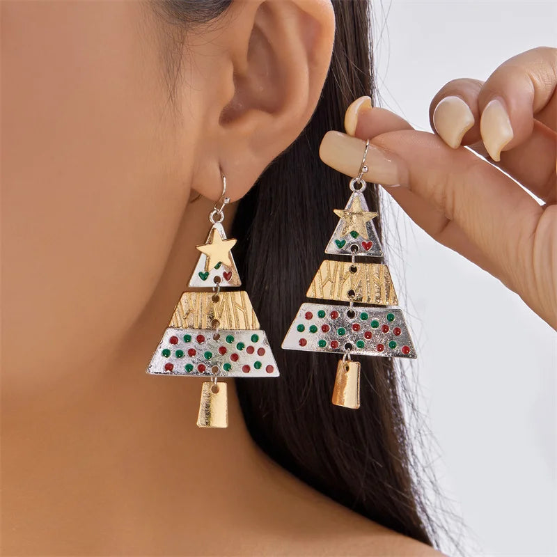 Cute Nutcracker Soldier Pendant Earrings For Women Shiny Rhinestone Imitation Pearl Elegant Earrings Christmas New Year Jewelry