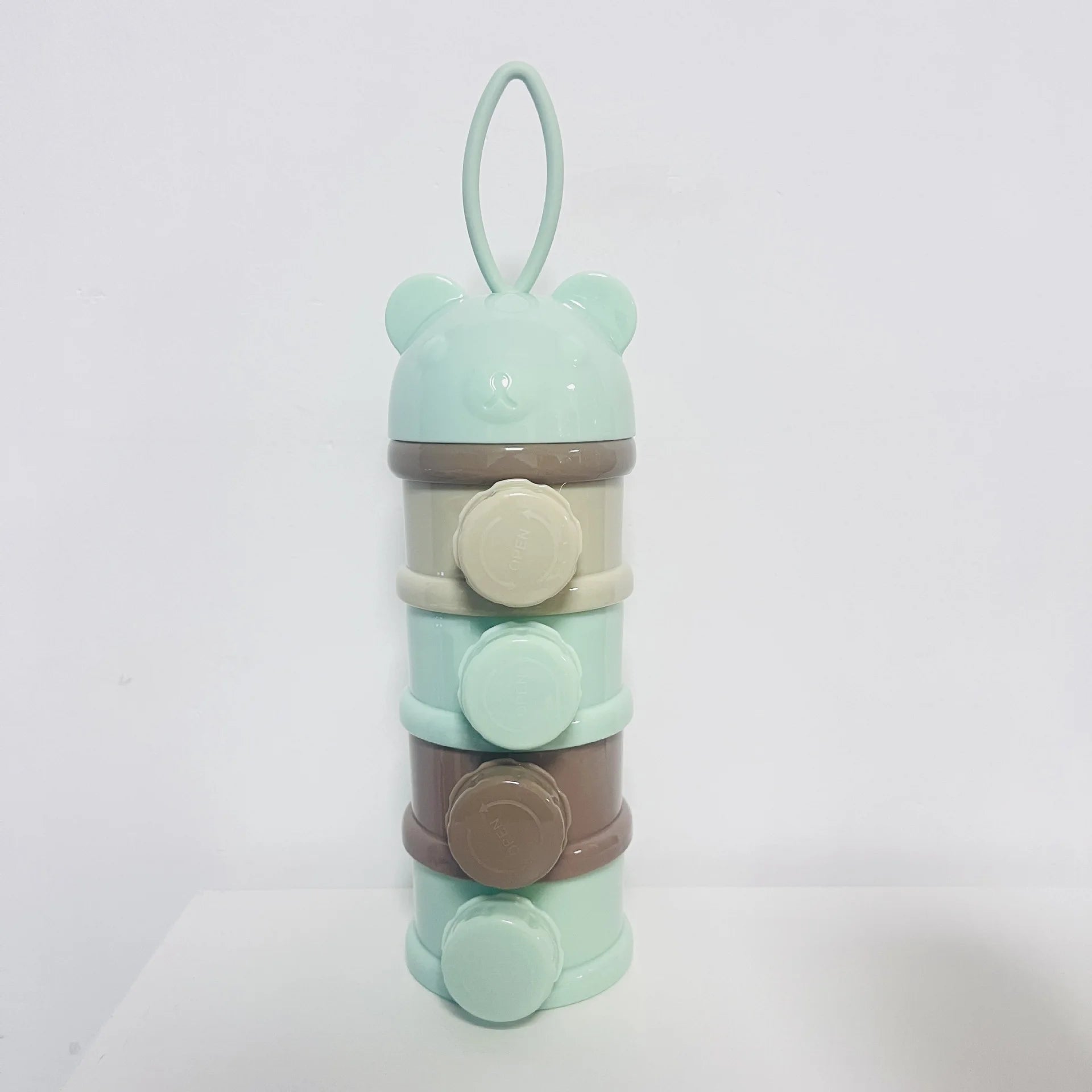 Portable 4-Layer Baby Milk Powder Dispenser – Compact & Leak-Proof Storage Box for Formula, Snacks & Toddler Meals