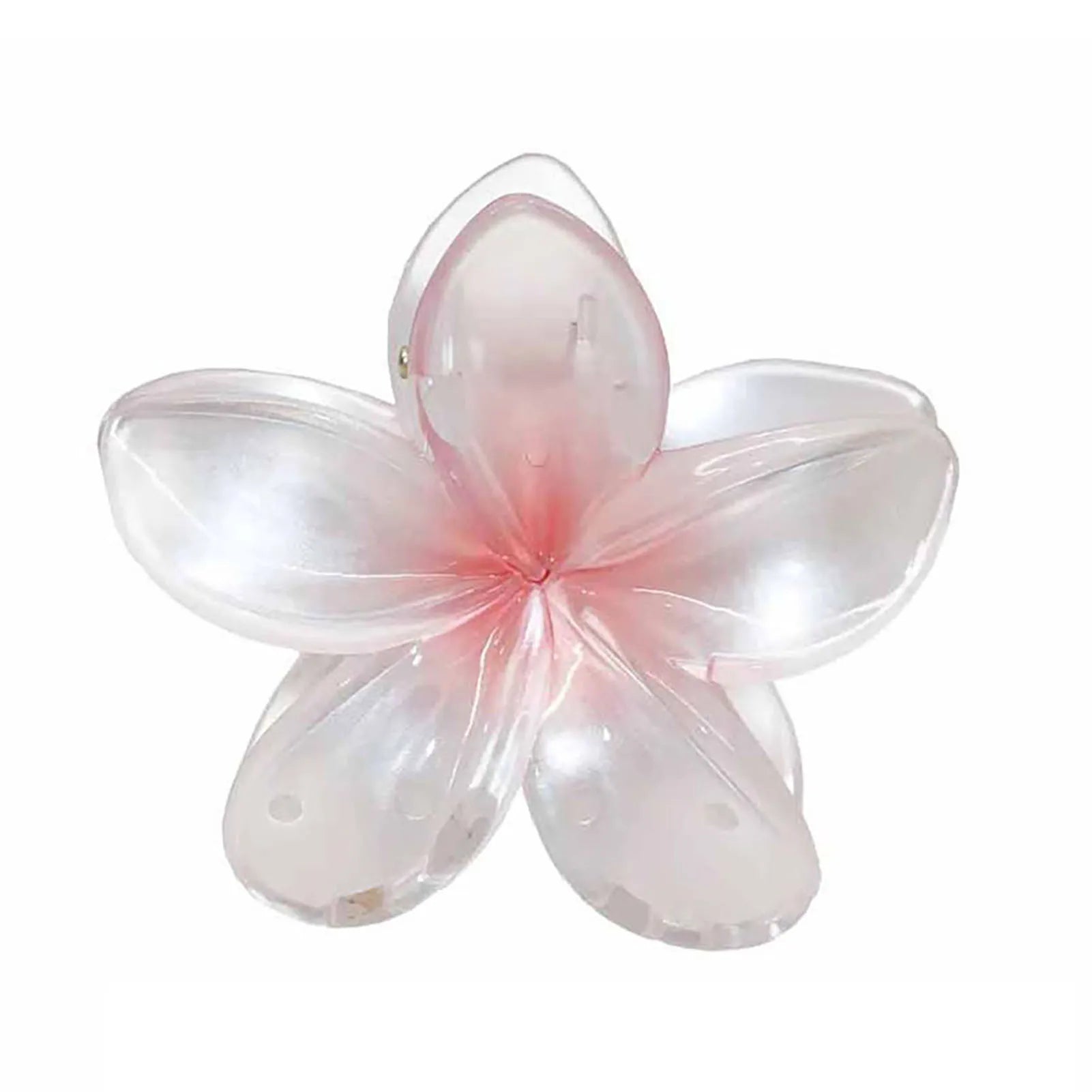 Red Flower Plastic Hair Clip Gentle Women Sweet Frangipani Hair Claws Crab Clamp Barrette Ponytail Holder Headwear Accessories