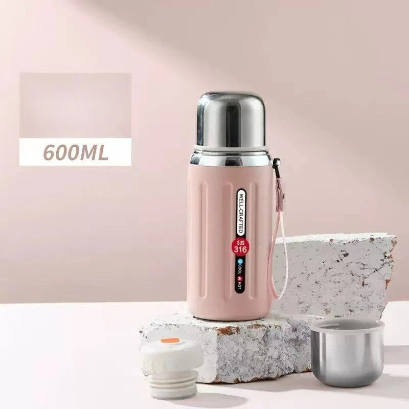 New 800ml Vacuum Flask Insulated Water Bottles Travel Thermal Cups For Hot And Cold Beverage Summer Winter Drinkware Gifts