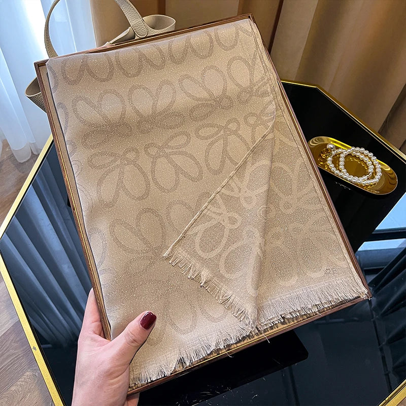 New Ladies Elegant Print Hijab Tencel cotton long scarf With Four Seasons Sun Protection Scarf Decoration Shawl Wrap Headscarf