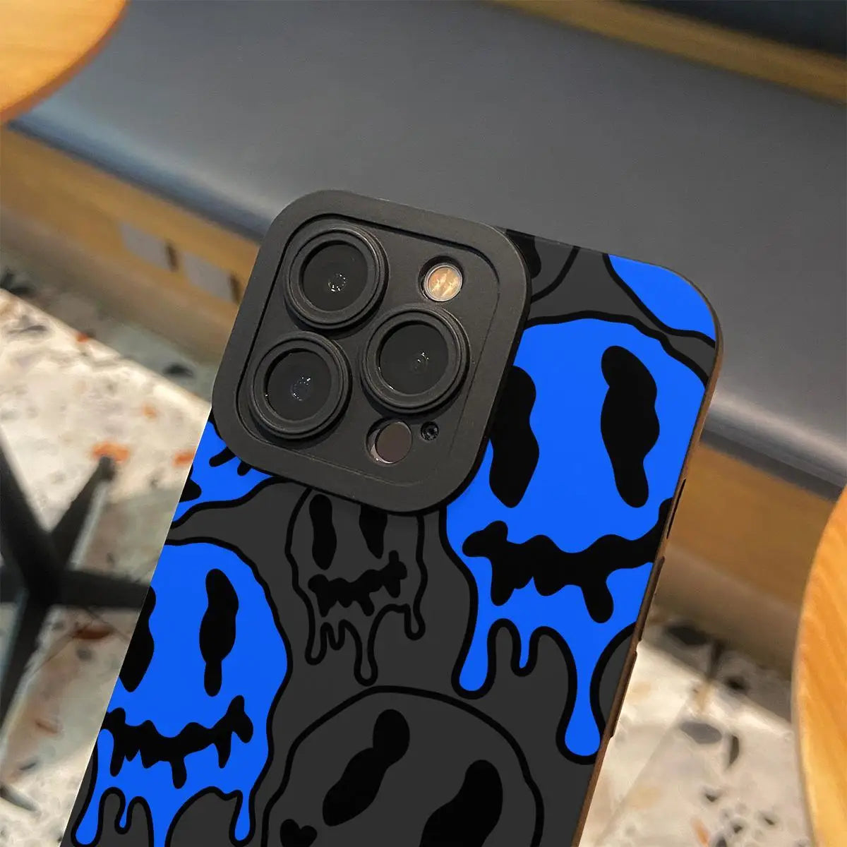 Fashion Smile Face Pattern Phone Case, Phone Accessories Compatible with IPhone 16 Pro Max 15 Pro 14Plus 13 12 11 XR X/XS