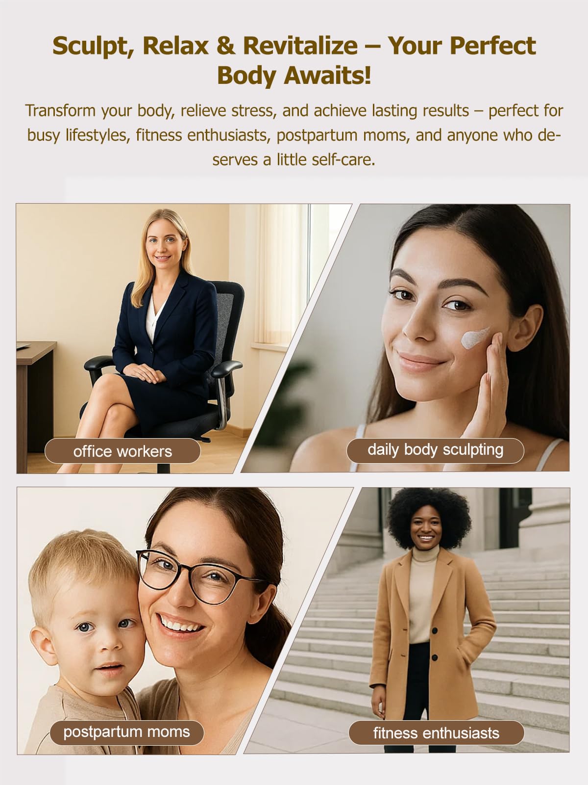 Lymphatic Drainage Massager & Massage Tool, Body Sculpting Machine & Fascia Blaster for Cellulite with Microcurrent, Light, Heat & Vibration, for Legs, Arms & Belly